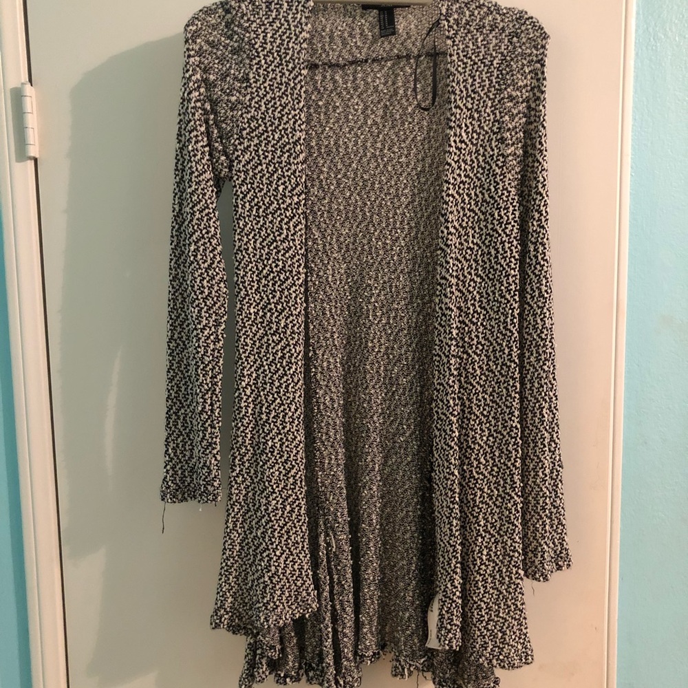 Black & White Long Cardigan